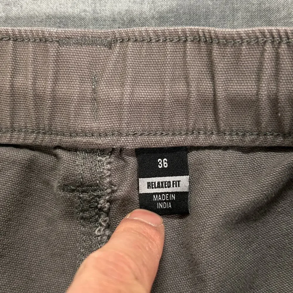 Carhartt Rugged Flex Canvas Utility Work Shorts Mens 36 Gray Relaxed Fit 8